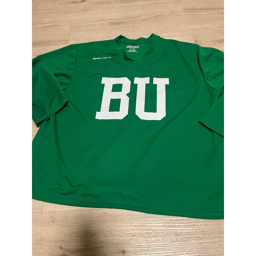 Boston University NCAA Hockey Number‎ 7 Size Large V-Neck Bauer Team Jersey